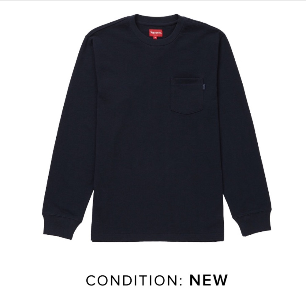 NWT Supreme L/S Pocket Tee